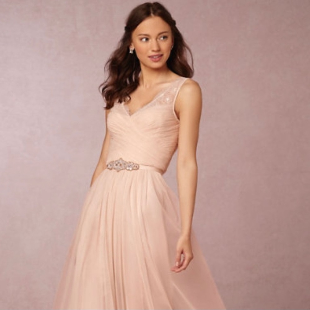 BHLDN Blush Fleur dress size 0